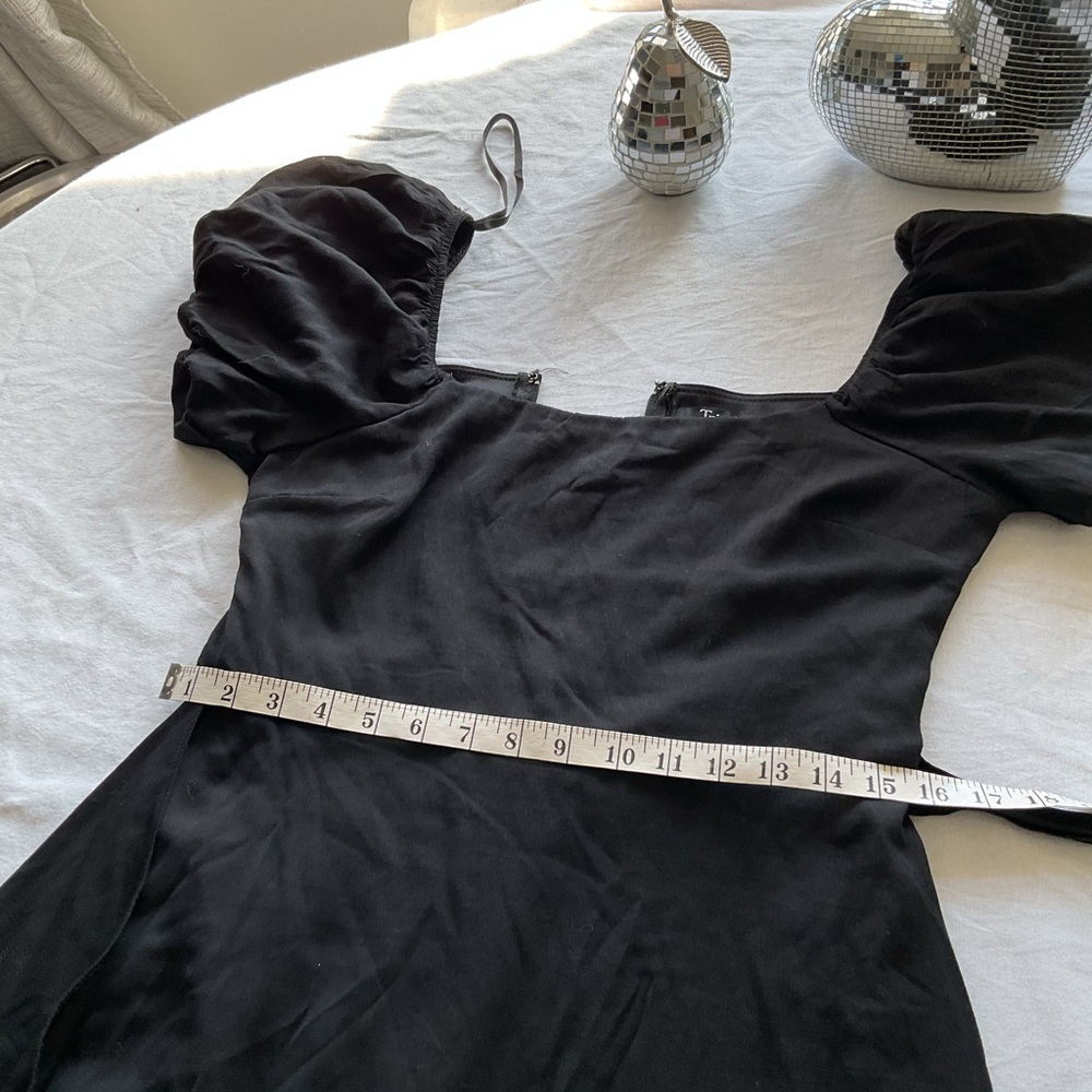 Trixxi Black Puff Sleeve Mini Dress - Picture 8 of 9
